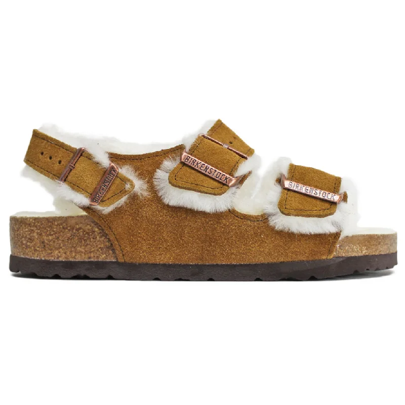 Milano Shearling Suede Unisex Slingback Sandals